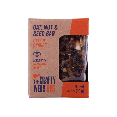Date and Orange Crafty Weka New Zealand granola bar