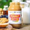 peanut butter crunchy open jar non GMO peanuts